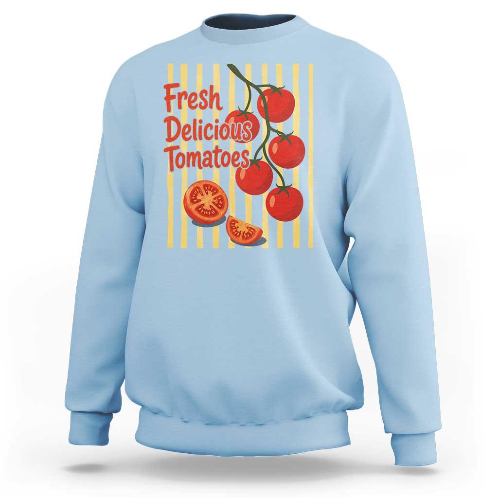 Subtle FDT Sweatshirt Fresh Delicious Tomatoes Striped Retro Vintage 80s Subtle FDT