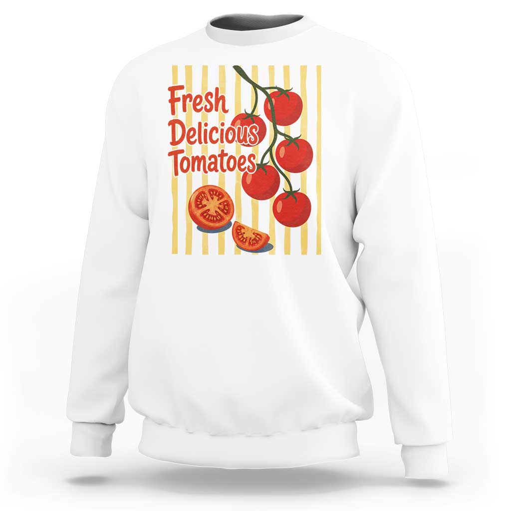 Subtle FDT Sweatshirt Fresh Delicious Tomatoes Striped Retro Vintage 80s Subtle FDT