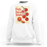 Subtle FDT Sweatshirt Fresh Delicious Tomatoes Striped Retro Vintage 80s Subtle FDT