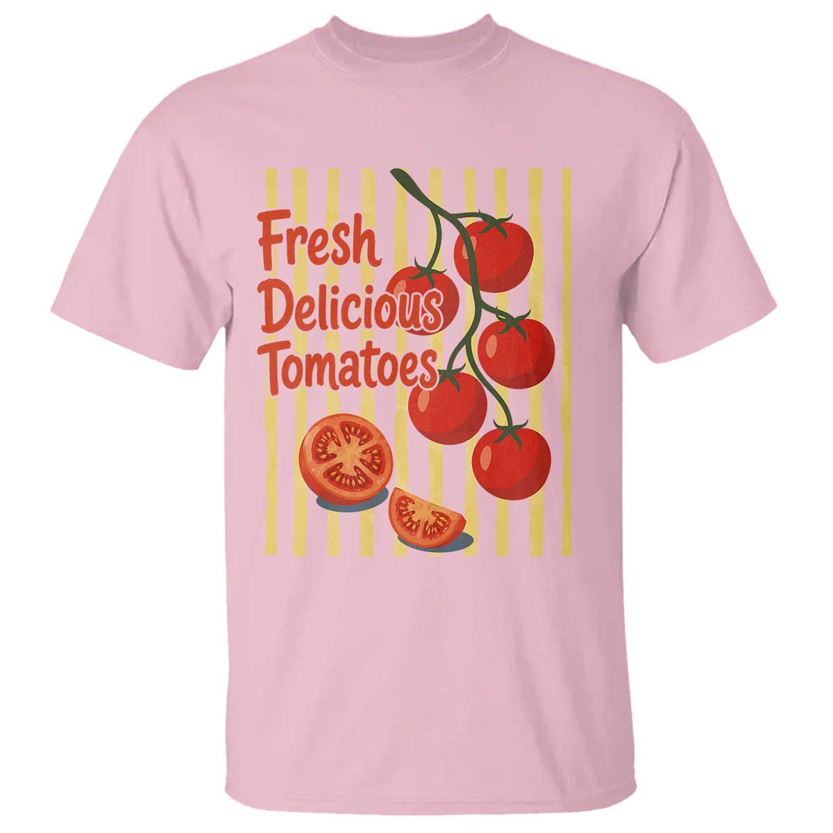 Subtle FDT T Shirt Fresh Delicious Tomatoes Striped Retro Vintage 80s Subtle FDT