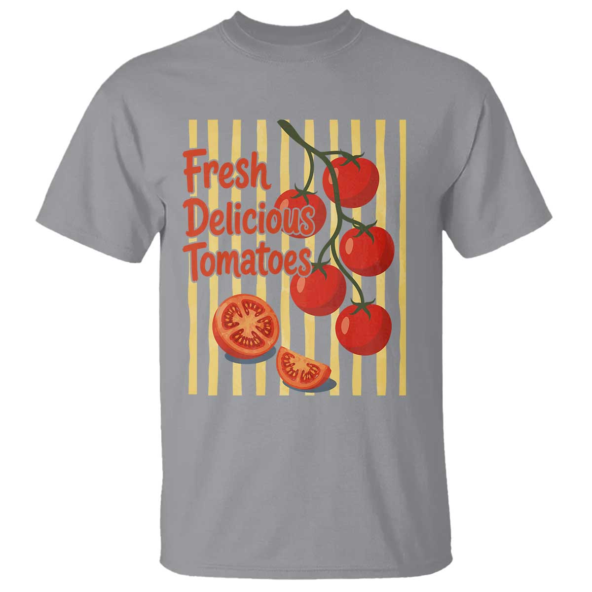 Subtle FDT T Shirt Fresh Delicious Tomatoes Striped Retro Vintage 80s Subtle FDT