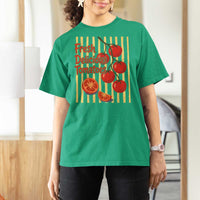Subtle FDT T Shirt For Women Fresh Delicious Tomatoes Striped Retro Vintage 80s Subtle FDT