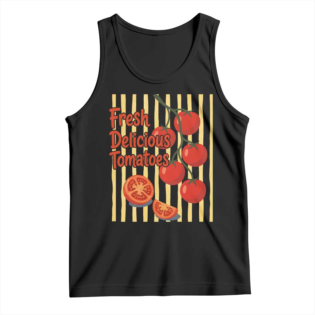 Subtle FDT Tank Top Fresh Delicious Tomatoes Striped Retro Vintage 80s Subtle FDT