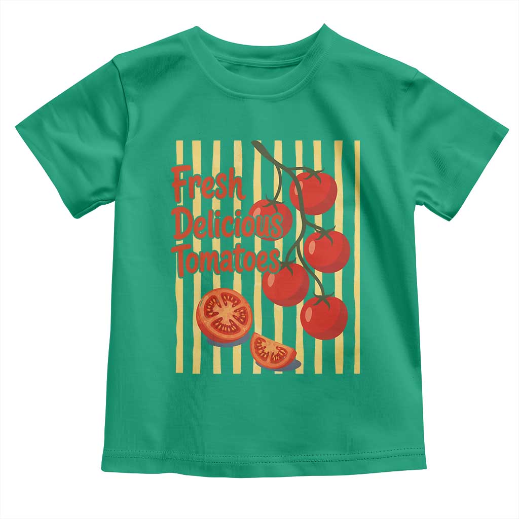 Subtle FDT Toddler T Shirt Fresh Delicious Tomatoes Striped Retro Vintage 80s Subtle FDT