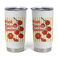 Subtle FDT Tumbler Cup Fresh Delicious Tomatoes Striped Retro Vintage 80s Subtle FDT