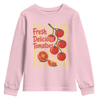 Subtle FDT Youth Sweatshirt Fresh Delicious Tomatoes Striped Retro Vintage 80s Subtle FDT