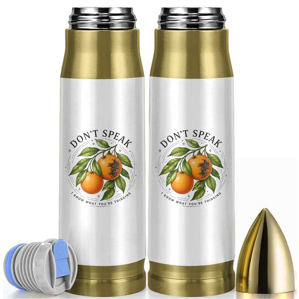 Subtle FDT Bullet Tumbler Dont Speak Orange Graphic Retro Vintage