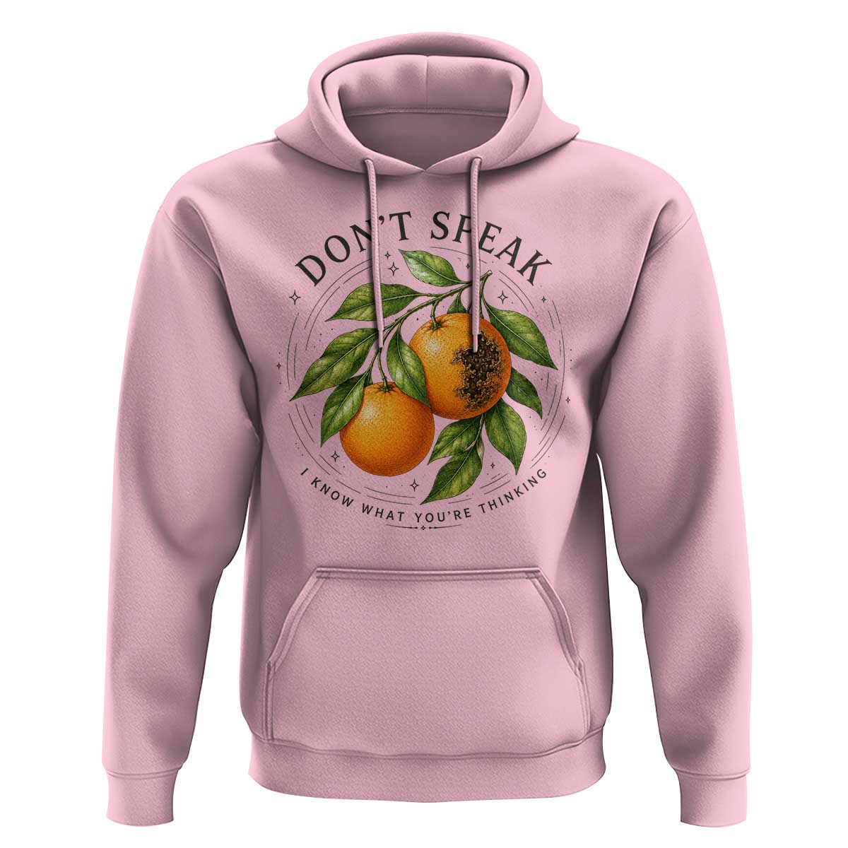 Subtle FDT Hoodie Dont Speak Orange Graphic Retro Vintage