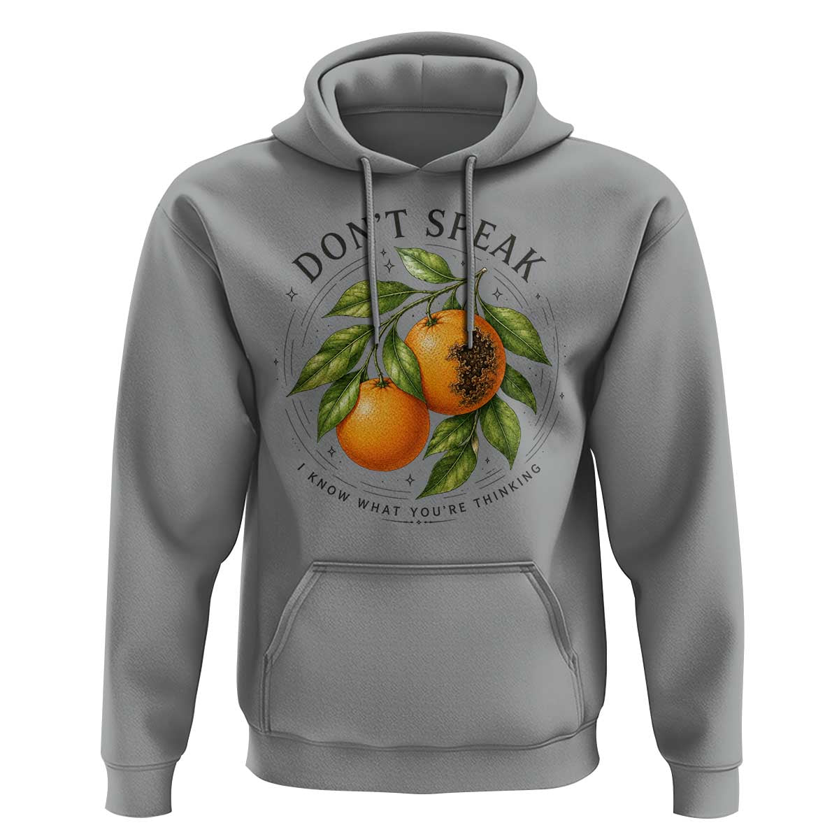 Subtle FDT Hoodie Dont Speak Orange Graphic Retro Vintage
