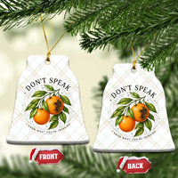 Subtle FDT Ceramic Ornament Dont Speak Orange Graphic Retro Vintage