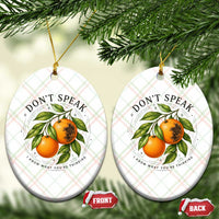 Subtle FDT Ceramic Ornament Dont Speak Orange Graphic Retro Vintage