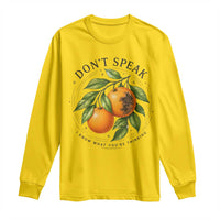Subtle FDT Long Sleeve Shirt Dont Speak Orange Graphic Retro Vintage