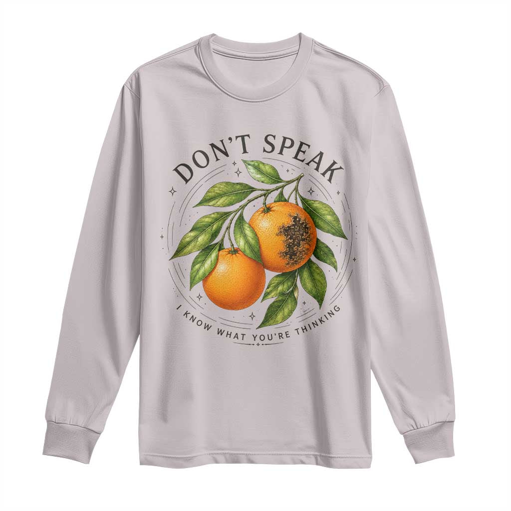 Subtle FDT Long Sleeve Shirt Dont Speak Orange Graphic Retro Vintage