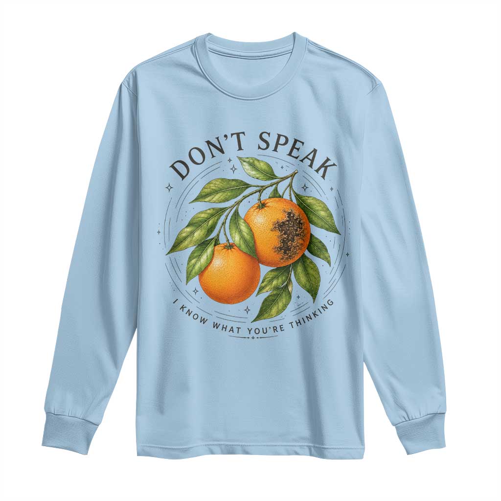 Subtle FDT Long Sleeve Shirt Dont Speak Orange Graphic Retro Vintage
