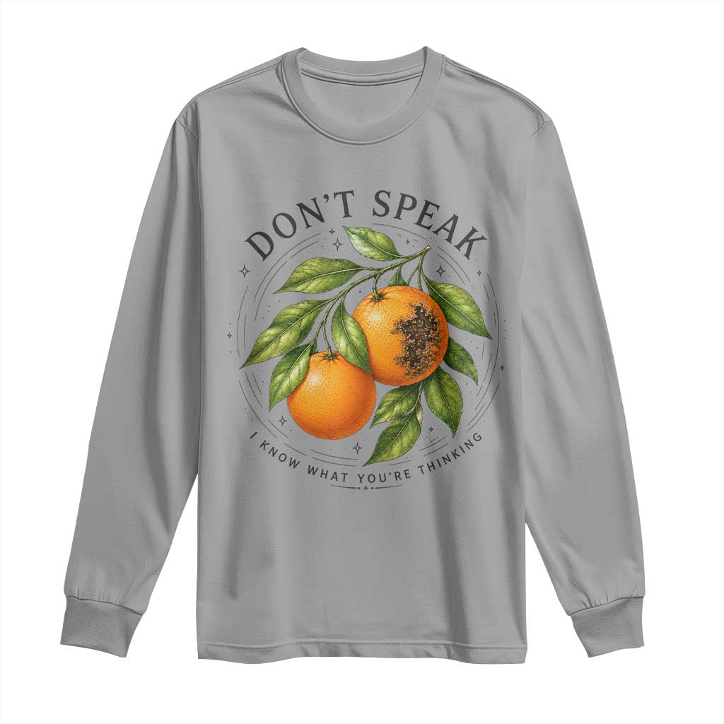 Subtle FDT Long Sleeve Shirt Dont Speak Orange Graphic Retro Vintage