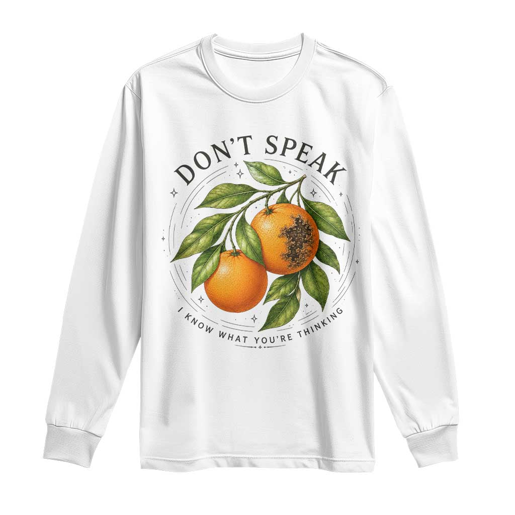 Subtle FDT Long Sleeve Shirt Dont Speak Orange Graphic Retro Vintage
