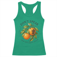 Subtle FDT Racerback Tank Top Dont Speak Orange Graphic Retro Vintage