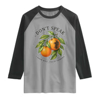 Subtle FDT Raglan Shirt Dont Speak Orange Graphic Retro Vintage