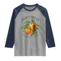 Subtle FDT Raglan Shirt Dont Speak Orange Graphic Retro Vintage