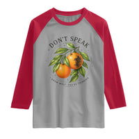 Subtle FDT Raglan Shirt Dont Speak Orange Graphic Retro Vintage