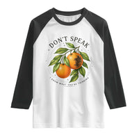 Subtle FDT Raglan Shirt Dont Speak Orange Graphic Retro Vintage