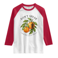 Subtle FDT Raglan Shirt Dont Speak Orange Graphic Retro Vintage