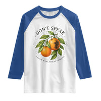 Subtle FDT Raglan Shirt Dont Speak Orange Graphic Retro Vintage