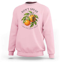 Subtle FDT Sweatshirt Dont Speak Orange Graphic Retro Vintage