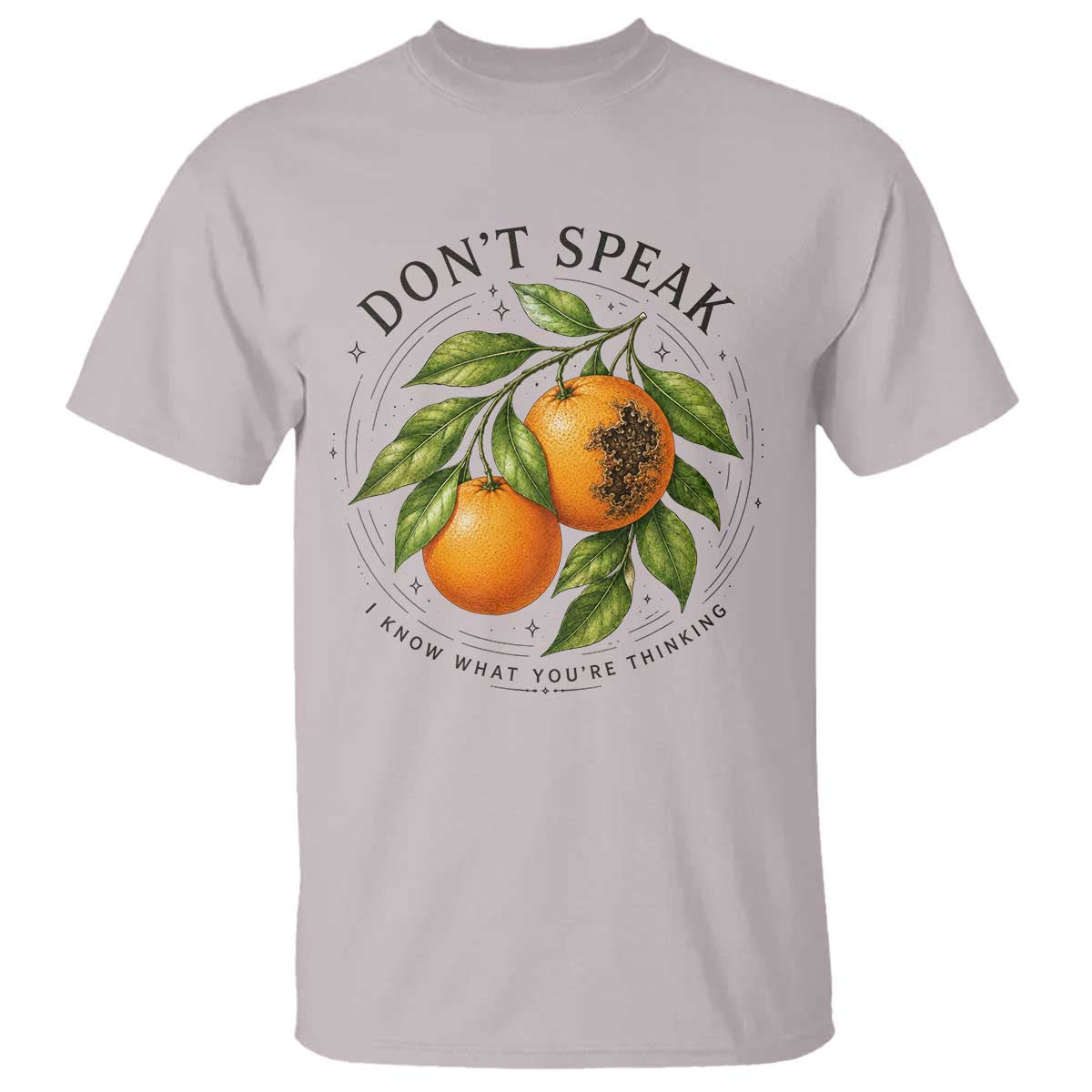 Subtle FDT T Shirt Dont Speak Orange Graphic Retro Vintage