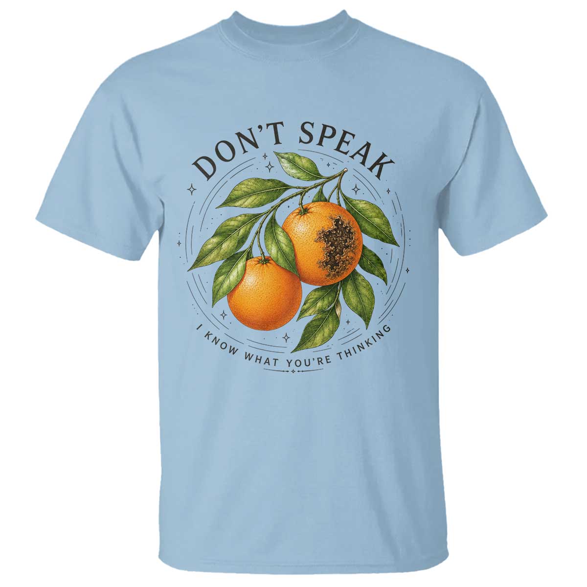 Subtle FDT T Shirt Dont Speak Orange Graphic Retro Vintage