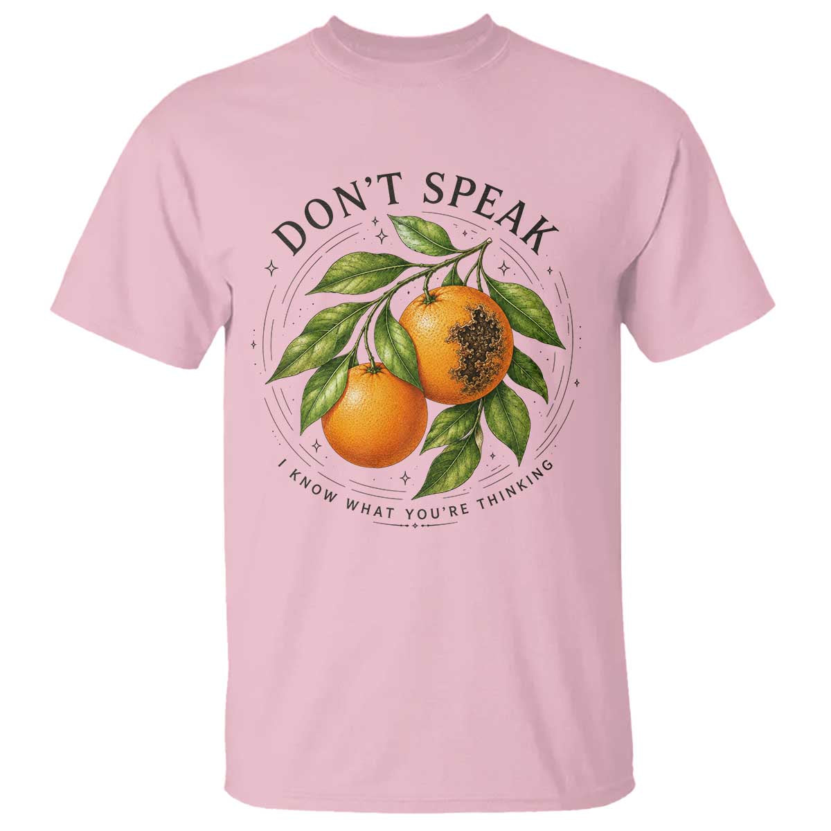 Subtle FDT T Shirt Dont Speak Orange Graphic Retro Vintage