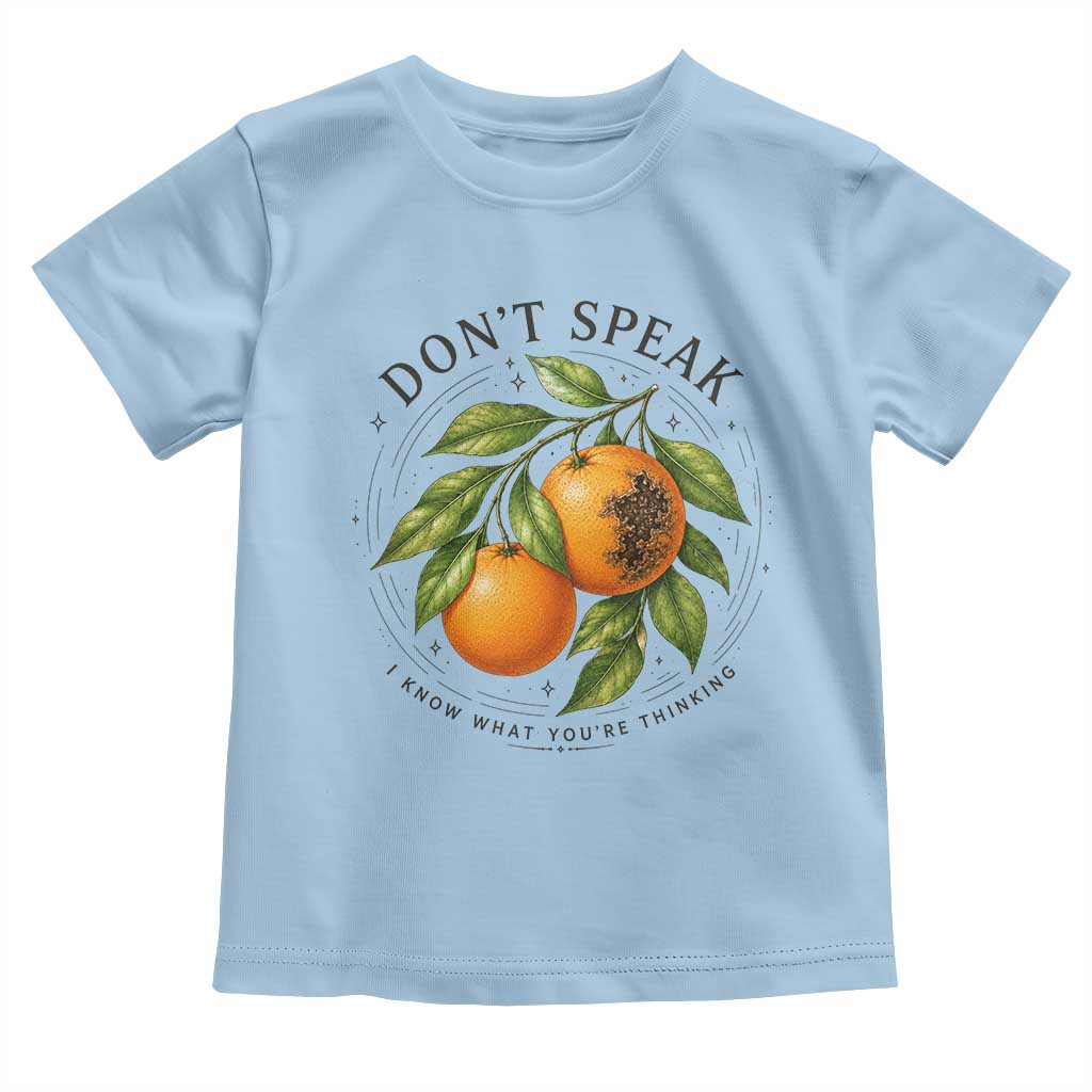 Subtle FDT Toddler T Shirt Dont Speak Orange Graphic Retro Vintage