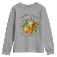 Subtle FDT Youth Sweatshirt Dont Speak Orange Graphic Retro Vintage