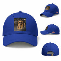 Funny Golden Retriever Iced Coffee Baseball Cap Grunge Silly Meme Graphic Funny Dog Lover