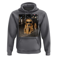 Funny Golden Retriever Iced Coffee Hoodie Grunge Silly Meme Graphic Funny Dog Lover