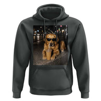 Funny Golden Retriever Iced Coffee Hoodie Grunge Silly Meme Graphic Funny Dog Lover