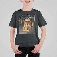 Funny Golden Retriever Iced Coffee T Shirt For Kid Grunge Silly Meme Graphic Funny Dog Lover
