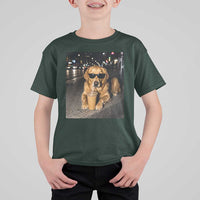 Funny Golden Retriever Iced Coffee T Shirt For Kid Grunge Silly Meme Graphic Funny Dog Lover