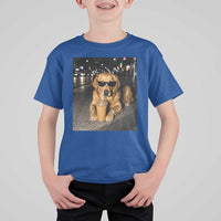 Funny Golden Retriever Iced Coffee T Shirt For Kid Grunge Silly Meme Graphic Funny Dog Lover