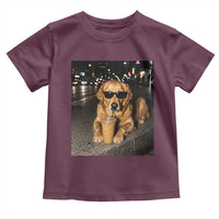 Funny Golden Retriever Iced Coffee Toddler T Shirt Grunge Silly Meme Graphic Funny Dog Lover