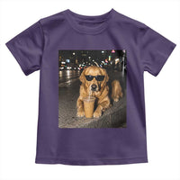 Funny Golden Retriever Iced Coffee Toddler T Shirt Grunge Silly Meme Graphic Funny Dog Lover