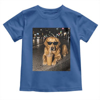 Funny Golden Retriever Iced Coffee Toddler T Shirt Grunge Silly Meme Graphic Funny Dog Lover