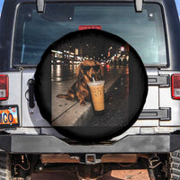 Dachshund Iced Coffee Spare Tire Cover Grunge Meme Graphic Funny Weiner Dog Lovers Dad