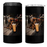 Dachshund Iced Coffee 4 in 1 Can Cooler Tumbler Grunge Meme Graphic Funny Weiner Dog Lovers Dad