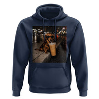 Dachshund Iced Coffee Hoodie Grunge Meme Graphic Funny Weiner Dog Lovers Dad
