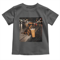 Dachshund Iced Coffee Toddler T Shirt Grunge Meme Graphic Funny Weiner Dog Lovers Dad