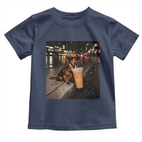 Dachshund Iced Coffee Toddler T Shirt Grunge Meme Graphic Funny Weiner Dog Lovers Dad