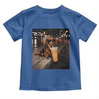 Dachshund Iced Coffee Toddler T Shirt Grunge Meme Graphic Funny Weiner Dog Lovers Dad