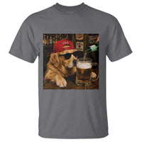 Funny Golden Retriever Drinking Beer T Shirt Silly Dog Meme Graphic Sarcastic Gift