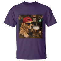 Funny Golden Retriever Drinking Beer T Shirt Silly Dog Meme Graphic Sarcastic Gift